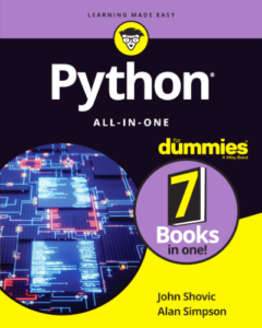 Python All In One For Dummies by Shovic and Simpson free book